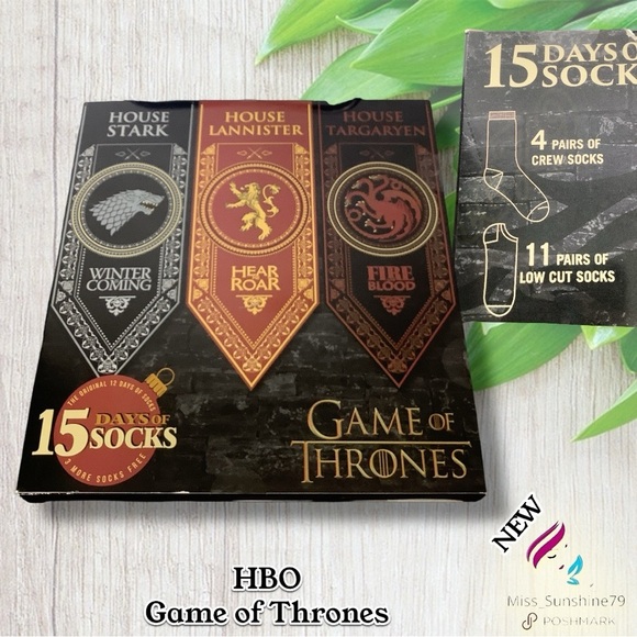 NEW - Game of Thrones - 15 days of Socks - surprise box - standard sock size - Picture 1 of 7